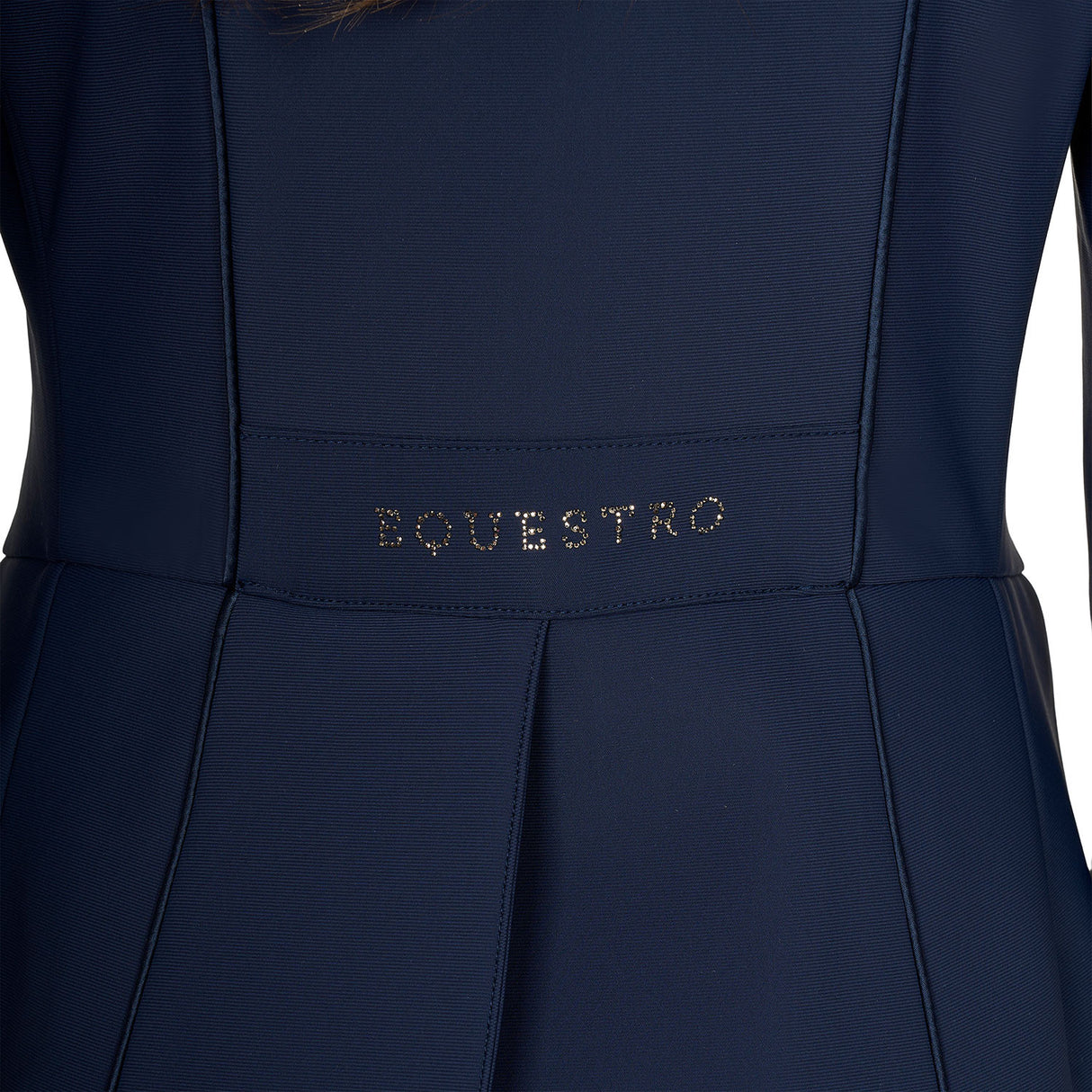 Women's tailocoat in technical fabric with rhinestones