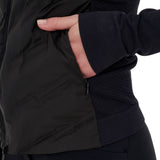 WOMEN'S RIDERTECHNOLOGY FULL ZIP HIBRYD NYLON+KNIT QUILTED JACKET