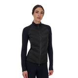 WOMEN'S RIDERTECHNOLOGY FULL ZIP HIBRYD NYLON+KNIT QUILTED JACKET