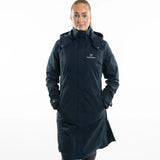 EQUIDRY Women's Bronte Riding Coat with Removable Hood #colour_navy