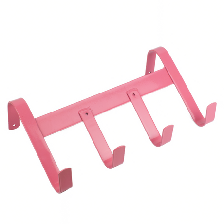 GS Equestrian & Country 4 Hook Metal Bridle Hook #colour_pink