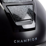 Champion Insight Glitter Oval Wide Peak Riding Hat #colour_matt-black-sparkle-black