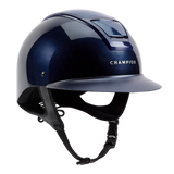 Champion Insight Glitter Oval Wide Peak Riding Hat #colour_metallic-navy-sparkle-navy