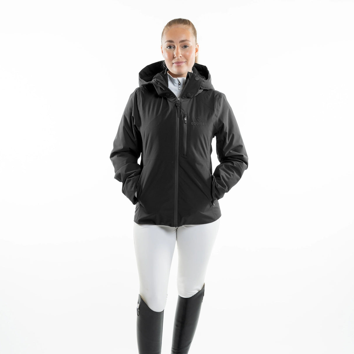 EQUIDRY Women's Iris Waterproof Riding Jacket #colour_black