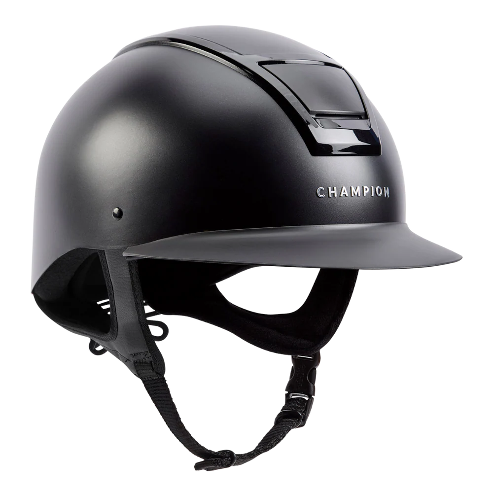 Champion Insight Oval Wide Peak Riding Hat #colour_matt-black