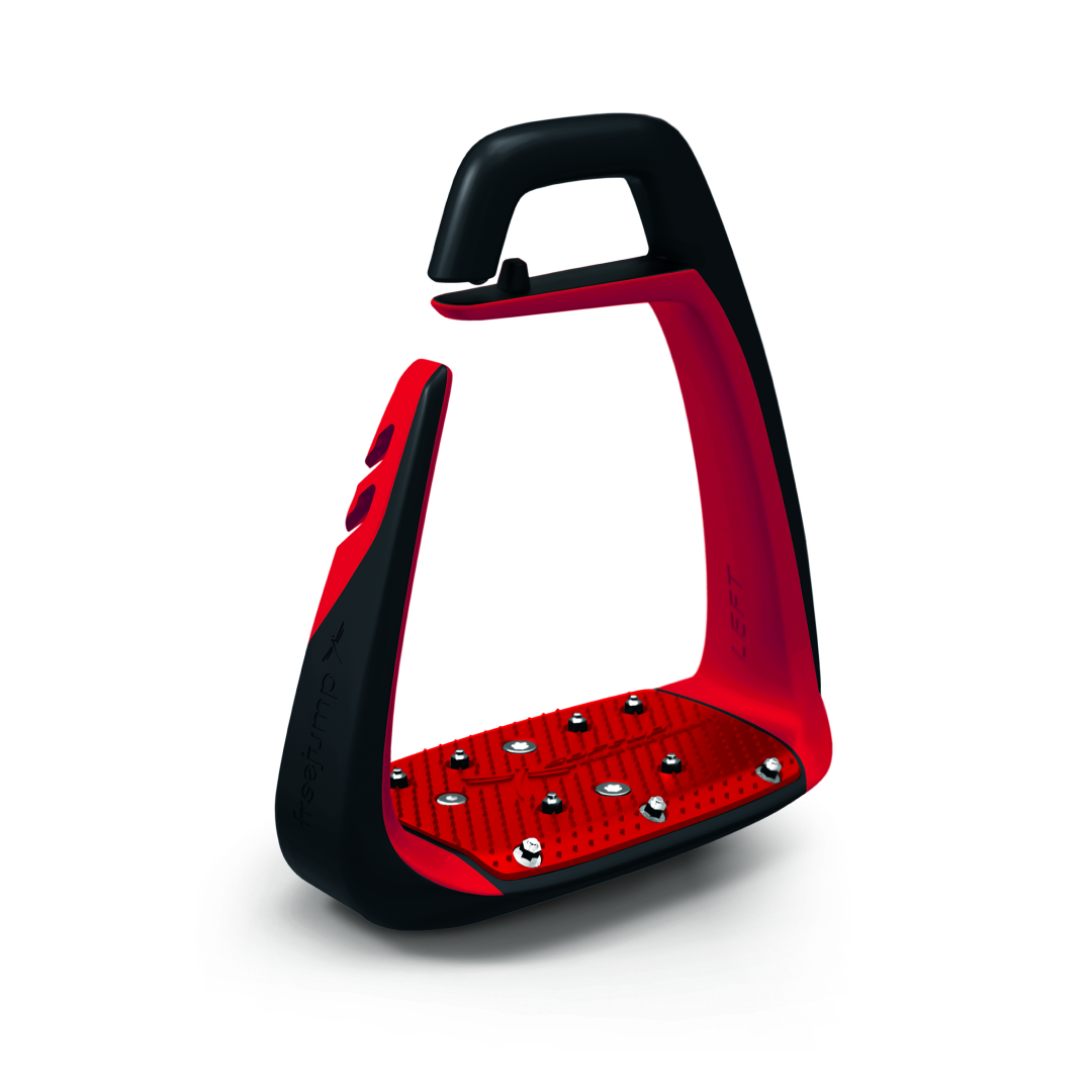 Freejump Soft'Up Classic Stirrups #colour_red-black