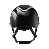 Charles Owen Kylo Crystal Gloss Wide Peak with MIPS Riding Hat #colour_black-gloss-chrome