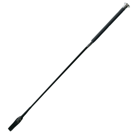 GS Equestrian Metalic Riding Crop #colour_burgundy-black-silver