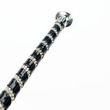 GS Equestrian Sparkle Dressage Whip #colour_black-silver