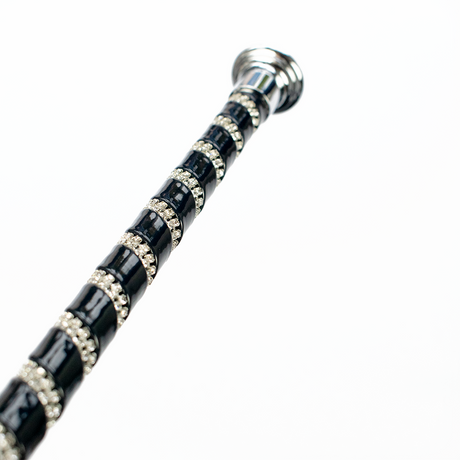 GS Equestrian Sparkle Dressage Whip #colour_black-silver