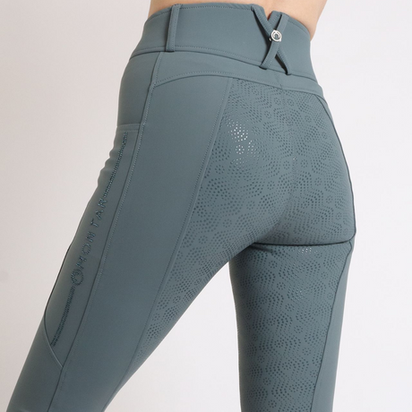 Montar Molyra Printet Logo Tape Full Grip Riding Tights #colour_jade