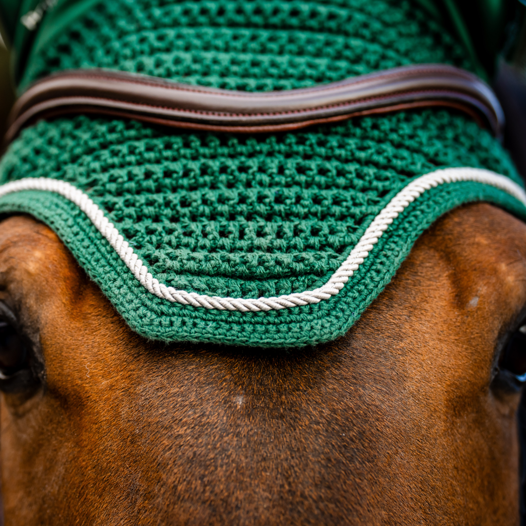 Horseware Ireland Signature Ear Net #colour_hunter-green
