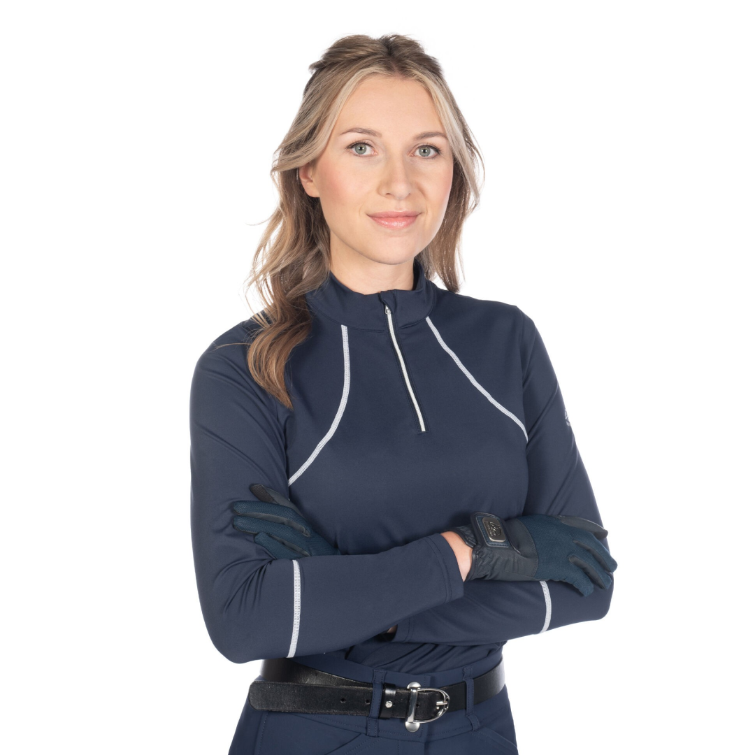 HKM Long Sleeve Functional Shirt -Aruba- #colour_deep-blue
