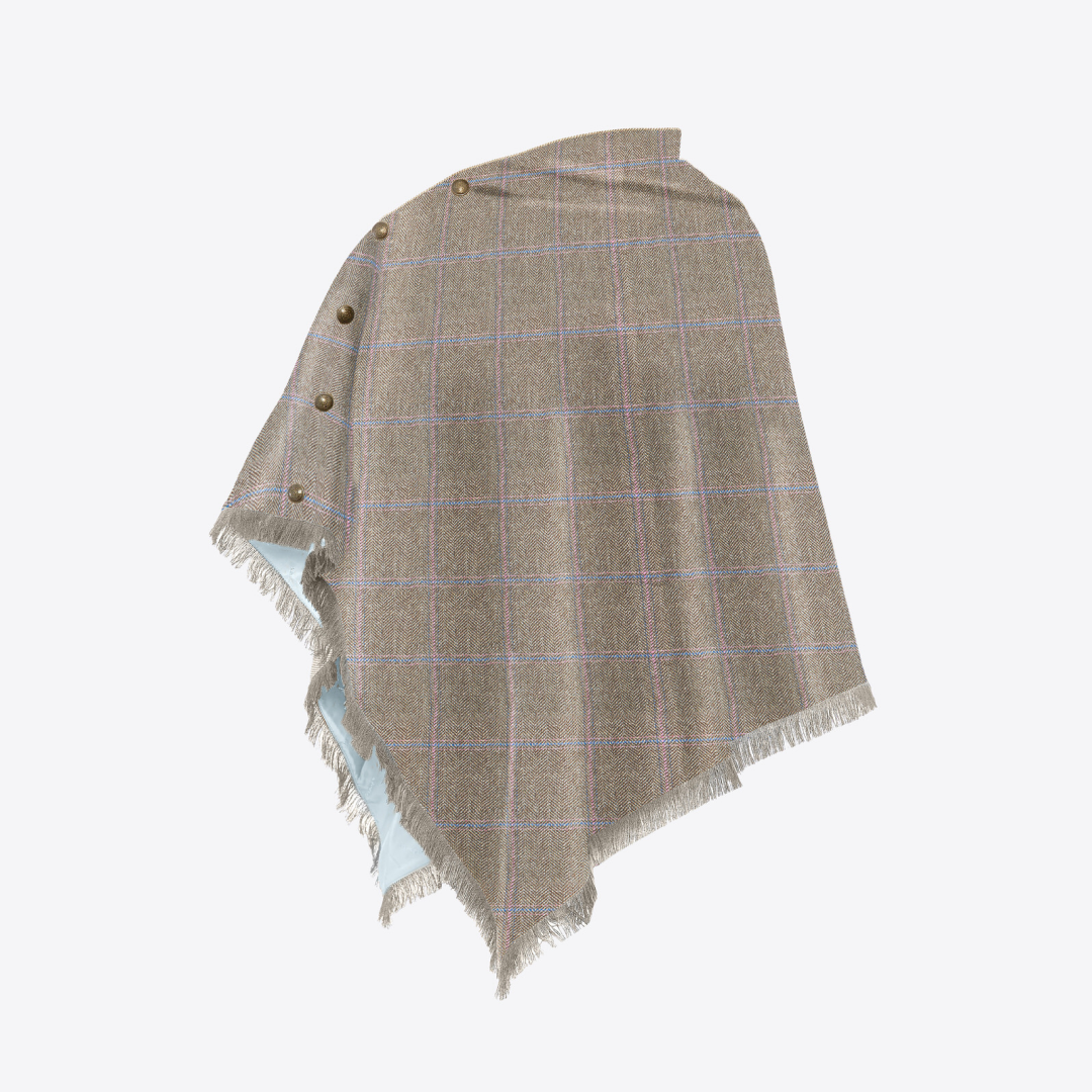 Dubarry Womens Hazelwood Tweed Poncho #colour_woodrose