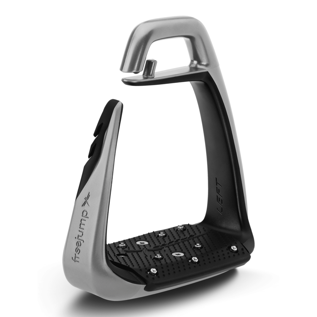 Freejump Soft Up Classic+ Pearl Stirrups #colour_silver-black