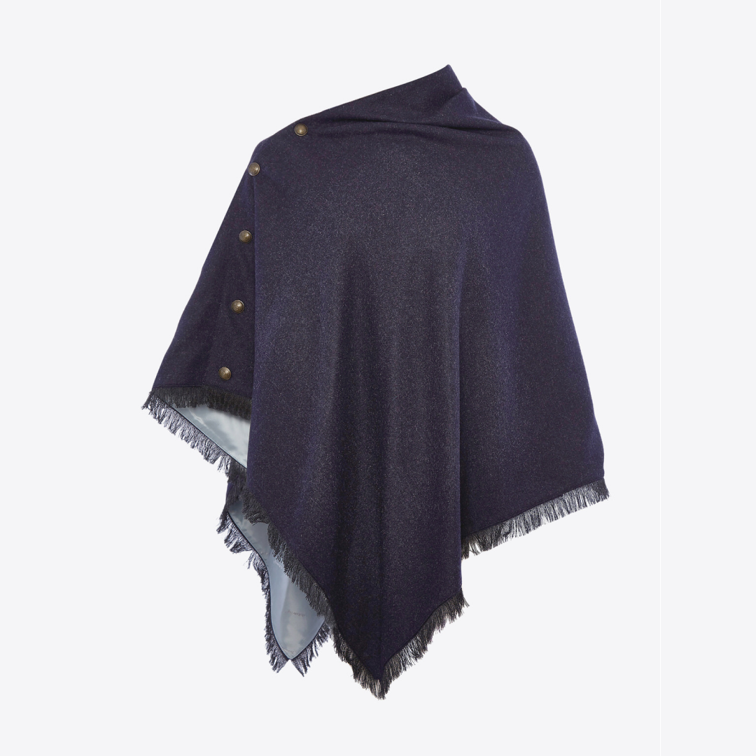 Dubarry Womens Hazelwood Tweed Poncho #colour_navy
