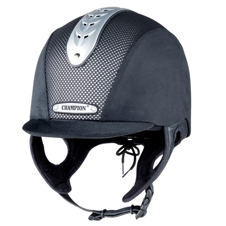 Champion Revolve X-Air Nova Peaked Helmet #colour_black-silver