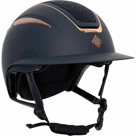 Imperial Riding Olania Deluxe Big Visor Riding Helmet #colour_navy-rose-gold