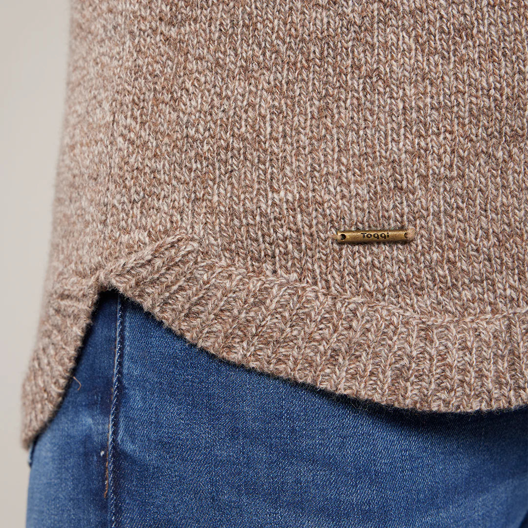 Toggi Ladies Krista Zip Neck Cardigan #colour_honey