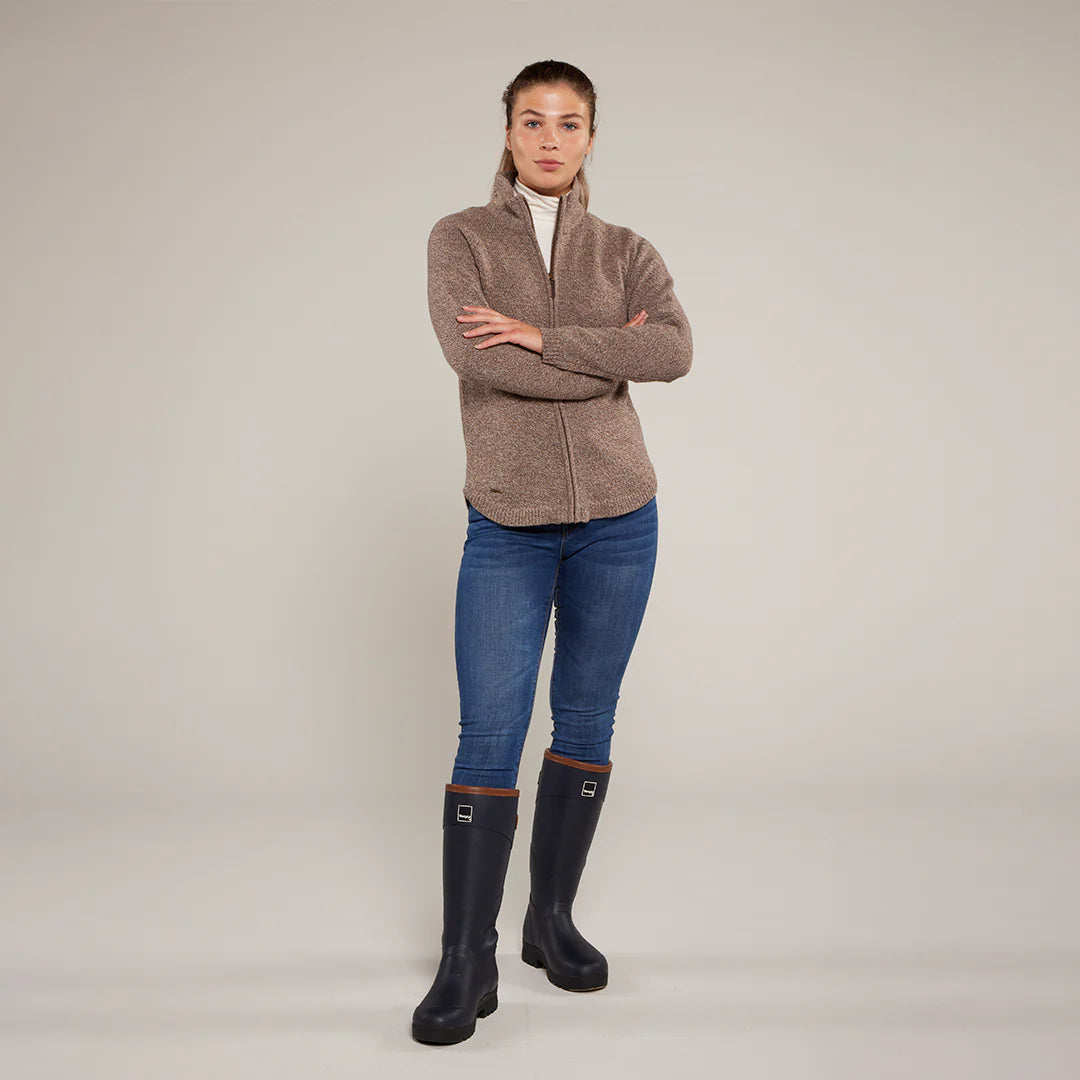 Toggi Ladies Krista Zip Neck Cardigan #colour_honey