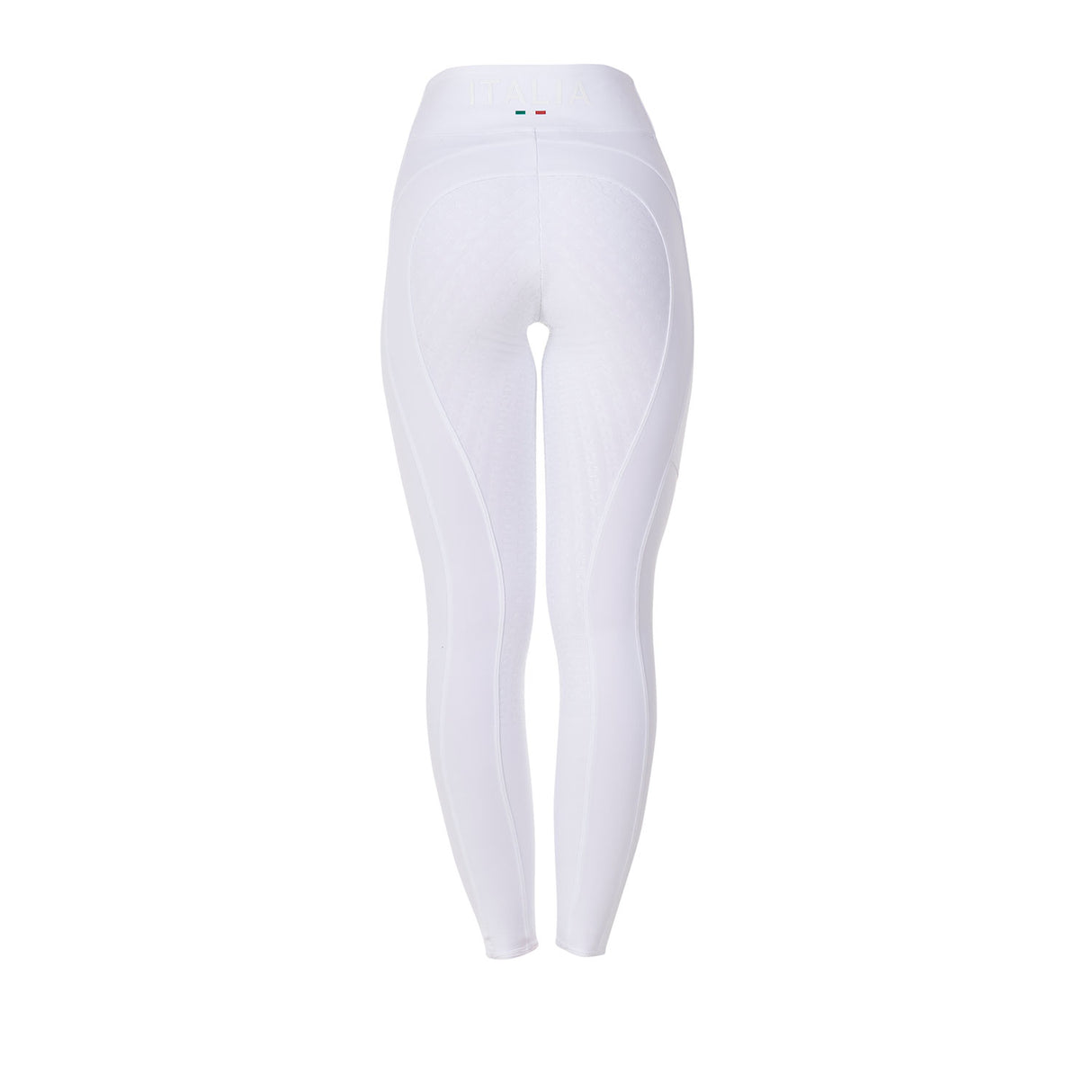Equestro Women's Slim Fit Full Grip Leggings Equestro X Fise #colour_white