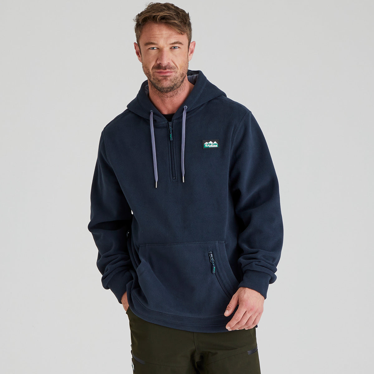 Ridgeline Ballistic Long Sleeved Fleece Hoodie - New #colour_navy