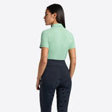 Rider's Gene Ladies Jersey Short Sleeve Training Zip Polo #colour_meadow-green