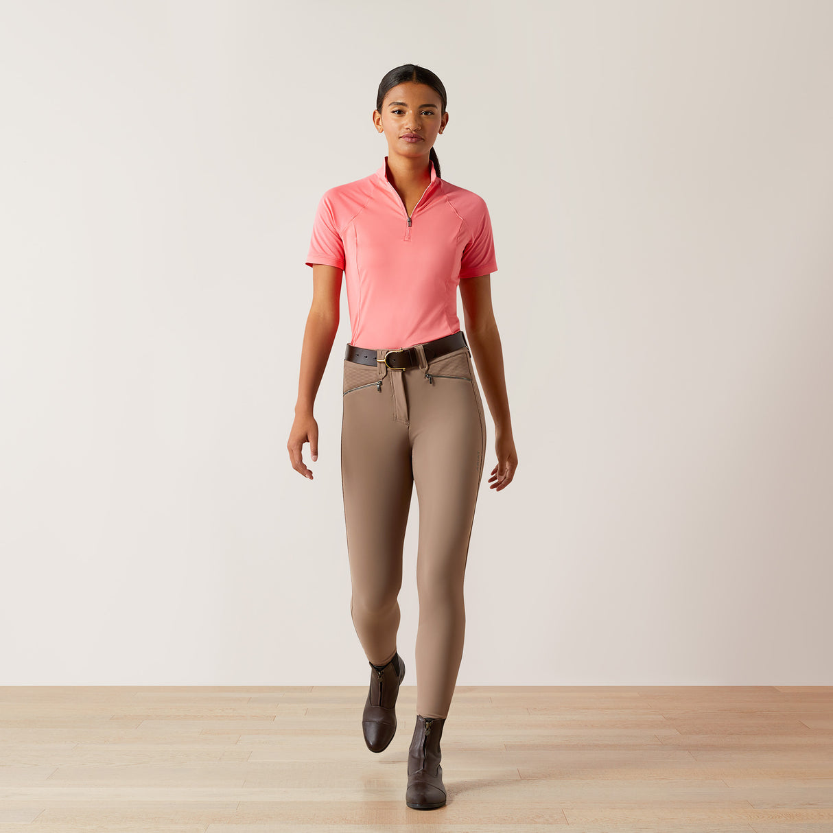 Ariat Women's Soquel 1/4 Zip Baselayer #colour_coral-paradise