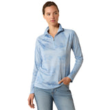 Ariat Women's Sunstopper 3.0 1/4 Zip Baselayer #colour_st.-tropez-mirage-print