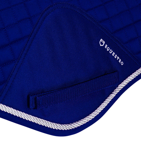 Equestro Shaped Jumping Saddle Pad In Cotton #colour_royal-blue