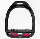 Flex-On Green Composite Inclined Ultra Grip Steigbügel – Schwarz/Schwarz/Pink