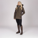 Shires Aubrion Heritage Unisex Quarter Zip Jacket #colour_dark-olive
