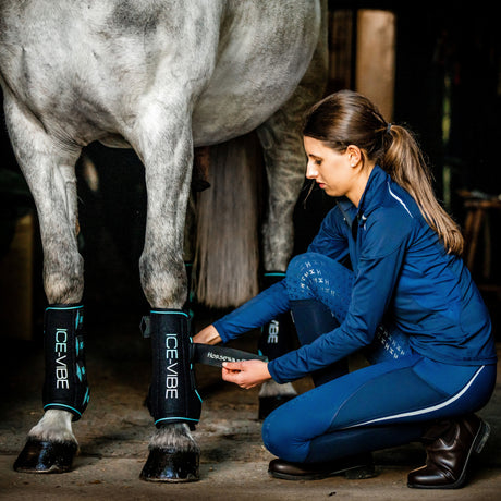 Horseware Ireland Ice-Vibe Leg Wraps #colour_black-aqua