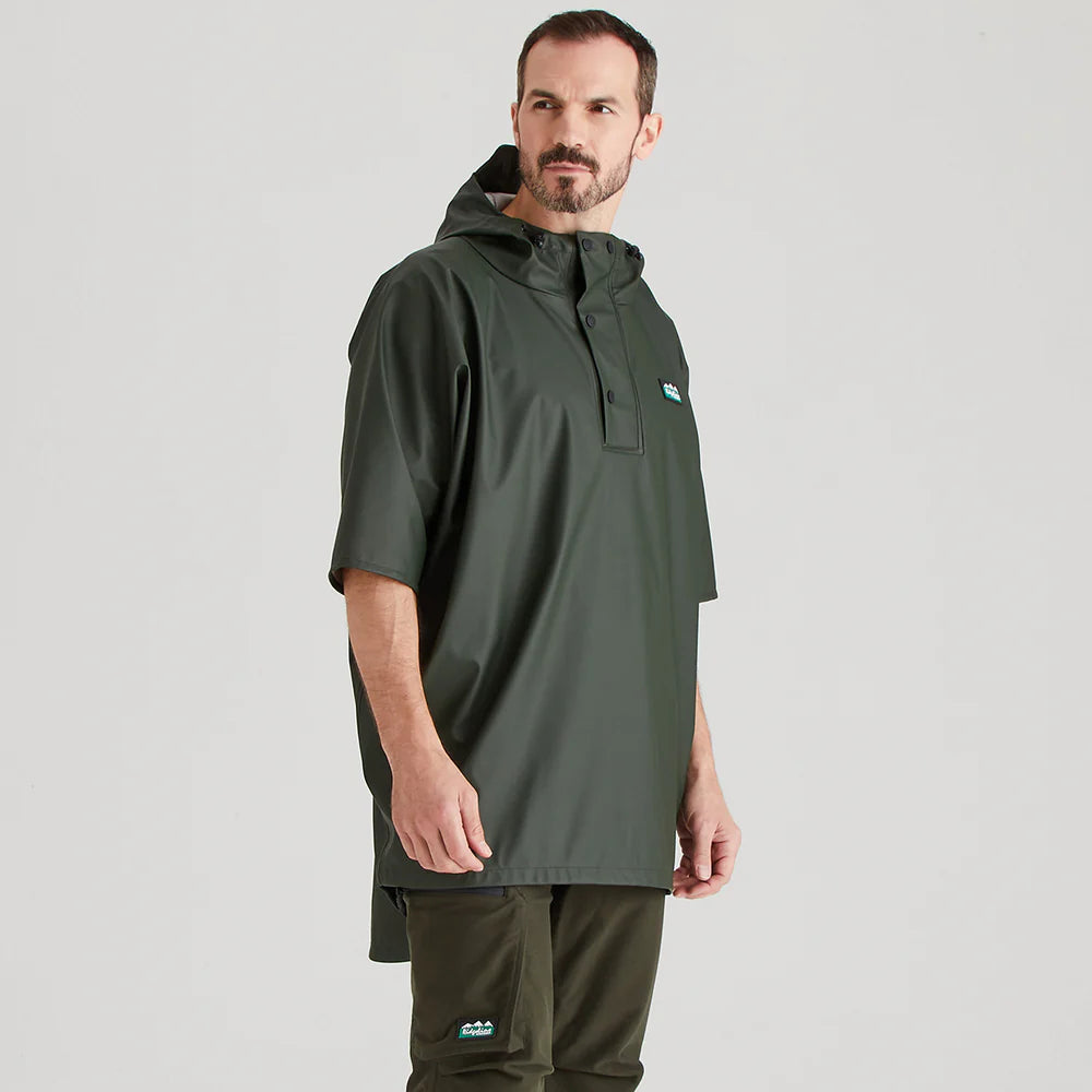 Ridgeline Unisex Poncho #colour_deep-forest