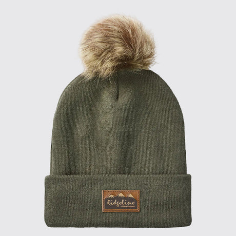 Heritage Fine Knit Bobble Hat - Moss