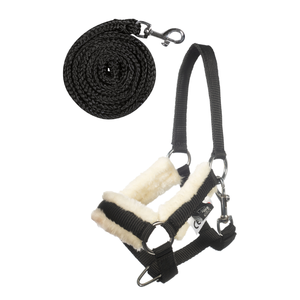 HKM Hobby Horsing Head Collar and Lead Rope #colour_black