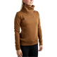 Montar MoNaja High Collar Sweatshirt with Gun Metal Crystal Logo #colour_toffee