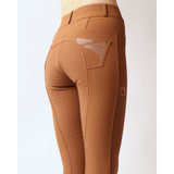 Montar Rosa Full Grip Breeches With Rosegold Crystals #colour_toffee
