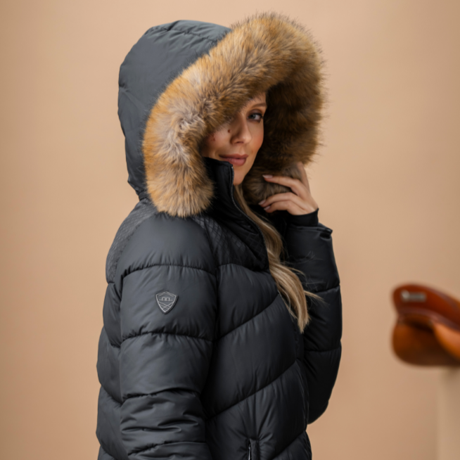 Alessandro Albanese Nivia Ripstop Long Puffer Coat #colour_core-black