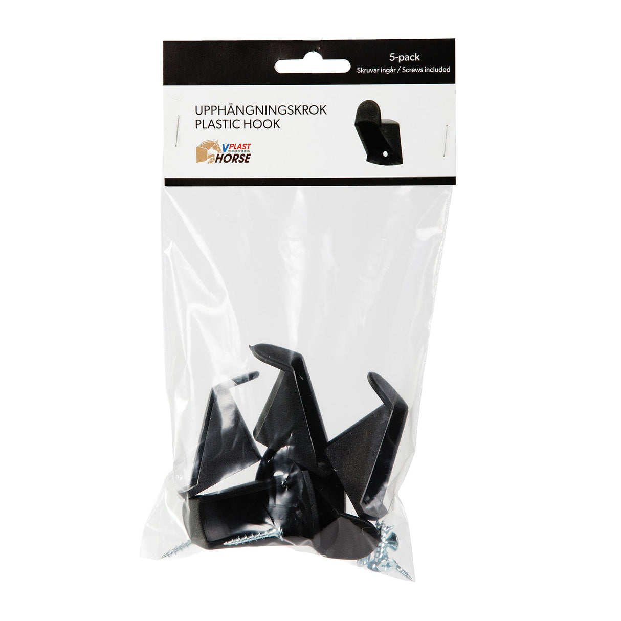 V-Plast Plastic Hook 5 Pack