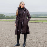 EQUIDRY Women's Bronte Riding Coat with Removable Hood #colour_brown