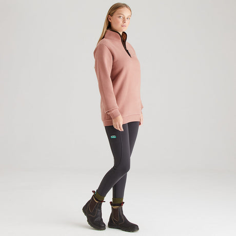 Women's Brancaster 1/4 Zip Top - Dusky Pink