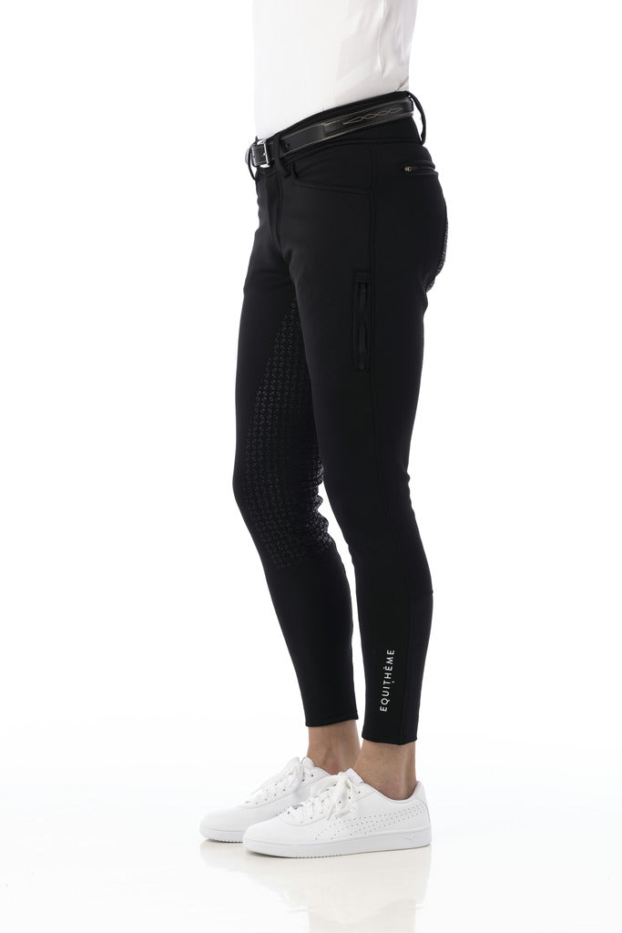 Equitheme Mens Zermatt Softshell Full Silicone Breeches #colour_black