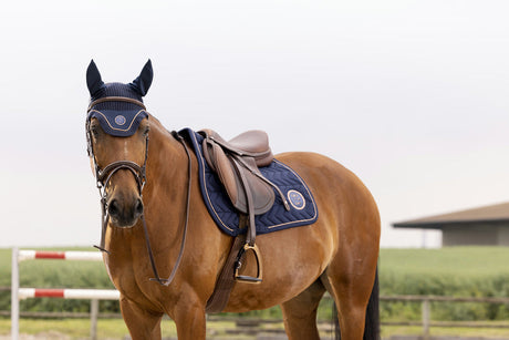 Equitheme Skolstart Saddle Cloth #colour_navy