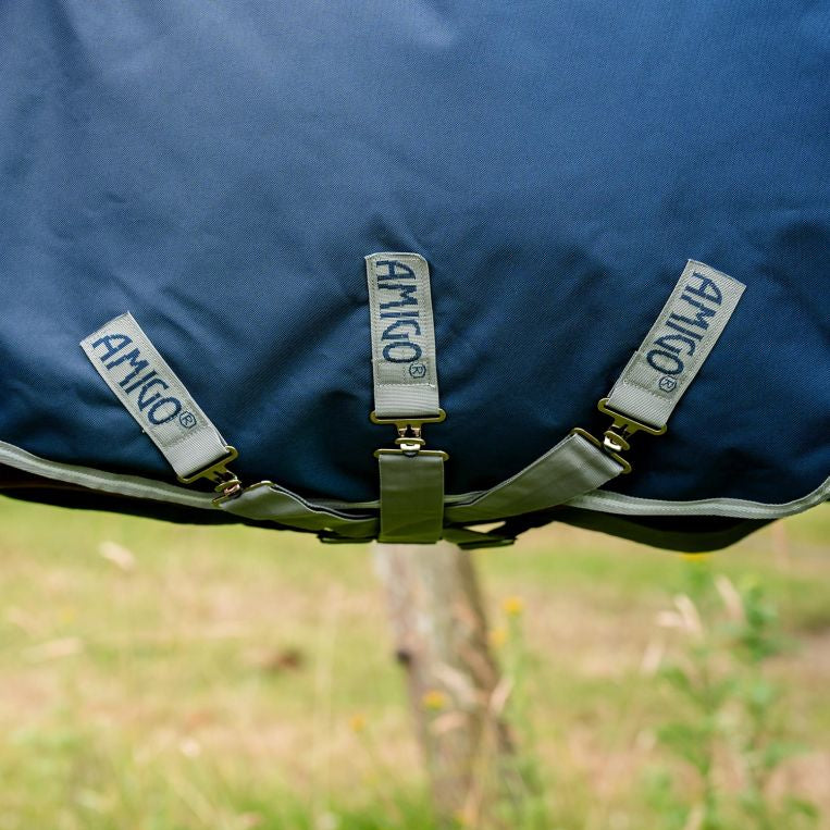 Horseware Ireland Amigo 1200D 100g Turnout Rug #colour_navy-titanium-grey-silver