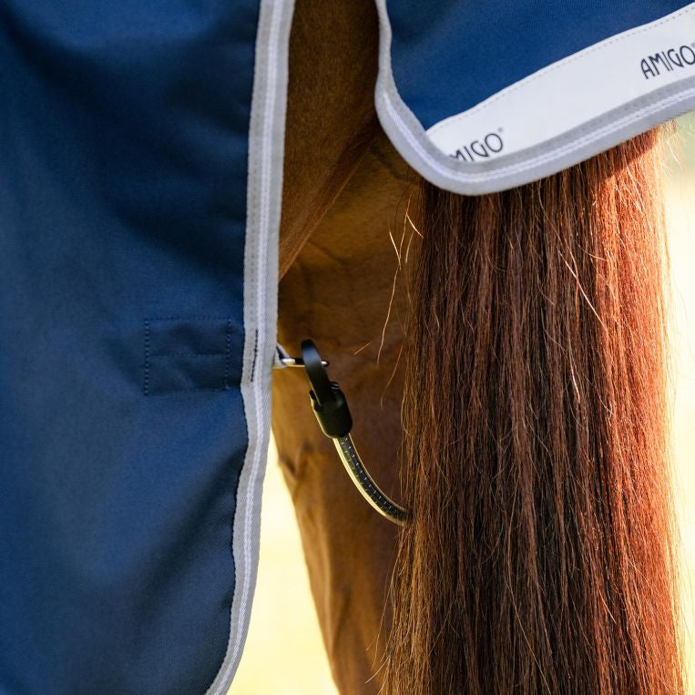 Horseware Ireland Amigo 1200D 100g Turnout Rug #colour_navy-titanium-grey-silver