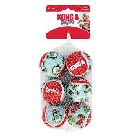 Kong Holiday Squeakair Balls Pack på 6