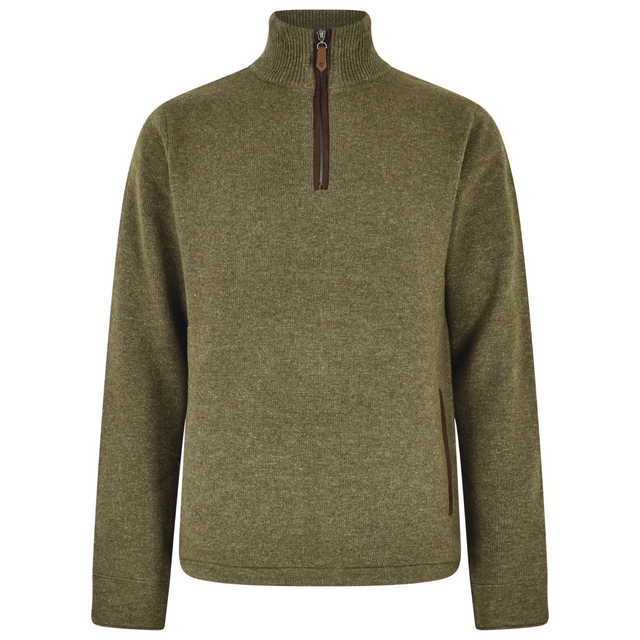 Dubarry Mens Feeney Zip Neck Sweater #Colour_dusky-green