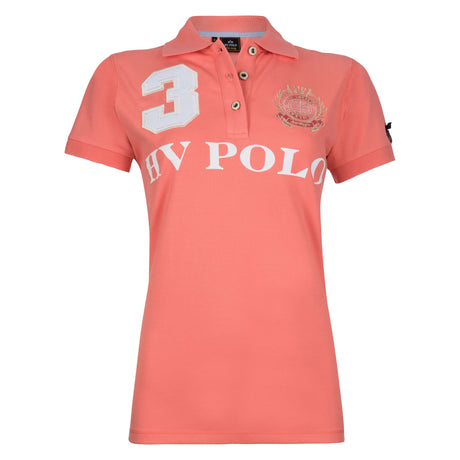 HV Polo Favouritas EQ Children's Short Sleeve Polo Shirt #colour_coral-pink