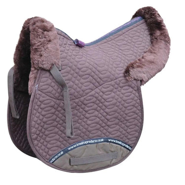 KM Elite Teddy Soft Half Lined GP Numnah #colour_mocha-mocha